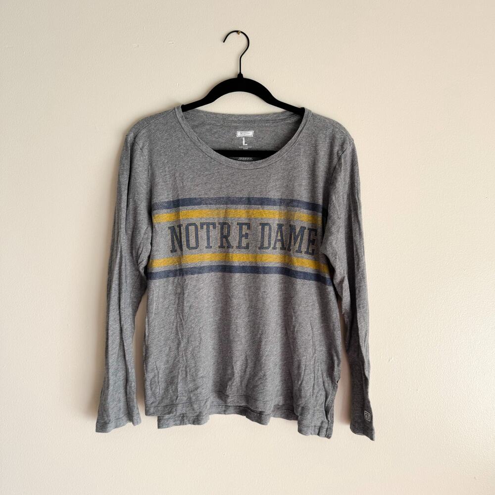 Tailgate Grey Notre Dame Fighting Irish Long Sleeve Tee - Large